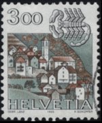Svizzera 1982 - serie Paesaggi e segni zodiacali : 3,00 fr