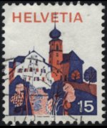 Svizzera 1973 - serie Vedute: 15 c