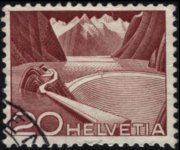 Svizzera 1949 - serie Tecnica e paesaggi: 20 c
