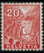 Svizzera 1934 - serie Vedute: 20 c