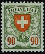 Svizzera 1924 - serie Stemma: 90 c