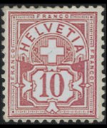 Svizzera 1882 - serie Croce e cifra: 10 c