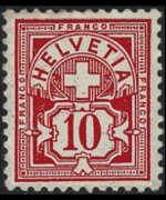 Svizzera 1882 - serie Croce e cifra: 10 c
