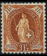 Svizzera 1882 - serie Svizzera in piedi: 3 fr