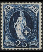 Svizzera 1882 - serie Svizzera in piedi: 25 c