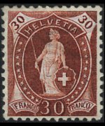 Svizzera 1882 - serie Svizzera in piedi: 30 c