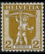 Svizzera 1907 - serie Walter Tell e Svizzera: 2 c