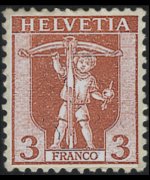 Svizzera 1907 - serie Walter Tell e Svizzera: 3 c