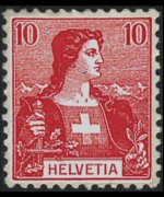 Svizzera 1907 - serie Walter Tell e Svizzera: 10 c