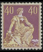 Switzerland 1908 - set Sitting Helvetia: 40 c