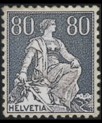 Svizzera 1908 - serie Svizzera seduta: 80 c