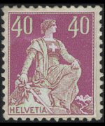 Switzerland 1908 - set Sitting Helvetia: 40 c