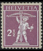 Svizzera 1909 - serie Walter Tell: 2½ c