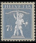 Svizzera 1909 - serie Walter Tell: 7½ c