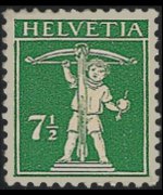 Svizzera 1909 - serie Walter Tell: 7½ c