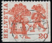 Switzerland 1977 - set Folk customs: 20 c