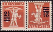 Svizzera 1909 - serie Walter Tell: 2½ c su 3 c