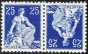 Switzerland 1908 - set Sitting Helvetia: 25 c