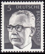 Germania 1970 - serie Presidente Heinemann: 5 pf