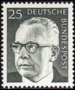 Germania 1970 - serie Presidente Heinemann: 25 pf