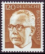 Germania 1970 - serie Presidente Heinemann: 120 pf