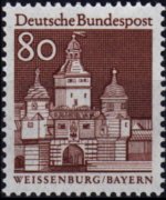 Germania 1966 - serie Edifici storici: 80 pf