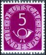 Germany 1951 - set Numeral and posthorn: 5 p