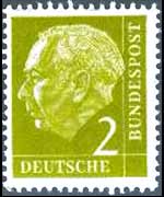 Germany 1954 - set Portrait of T. Heuss: 2 p