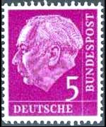 Germania 1954 - serie Effigie di T. Heuss: 5 p
