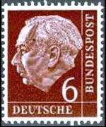 Germany 1954 - set Portrait of T. Heuss: 6 p