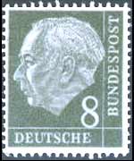 Germany 1954 - set Portrait of T. Heuss: 8 p