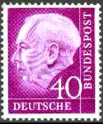 Germany 1954 - set Portrait of T. Heuss: 40 p