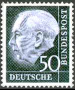 Germany 1954 - set Portrait of T. Heuss: 50 p