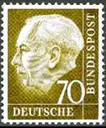 Germany 1954 - set Portrait of T. Heuss: 70 p