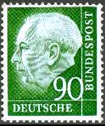 Germania 1954 - serie Effigie di T. Heuss: 90 p