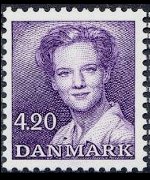Danimarca 1982 - serie Regina Margareta: 4,20 kr