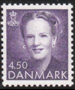 Danimarca 1990 - serie Regina Margareta: 4,50 kr