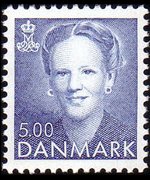 Danimarca 1990 - serie Regina Margareta: 5,00 kr