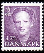 Danimarca 1990 - serie Regina Margareta: 4,75 kr