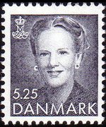 Danimarca 1990 - serie Regina Margareta: 5,25 kr