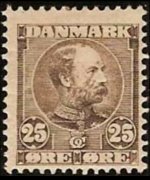 Danimarca 1904 - serie Re Cristiano IX: 25 ø