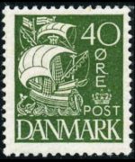 Danimarca 1927 - serie Caravella - sfondo pieno: 40 ø