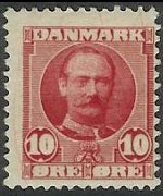 Denmark 1907 - set King Frederik VIII: 10 ø