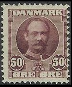 Danimarca 1907 - serie Re Federico VIII: 50 ø