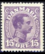 Danimarca 1913 - serie Re Cristiano X: 15 ø