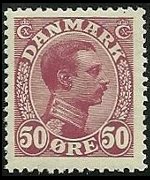 Denmark 1913 - set King Christian X: 50 ø