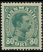 Danimarca 1913 - serie Re Cristiano X: 80 ø
