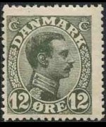 Denmark 1913 - set King Christian X: 12 ø