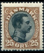 Denmark 1913 - set King Christian X: 25 ø