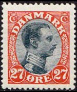 Denmark 1913 - set King Christian X: 27 ø